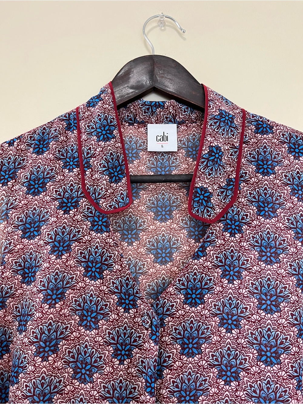 CAbi Sleeveless Fan Blouse - Moroccan Geometric Print - Picture 3 of 13
